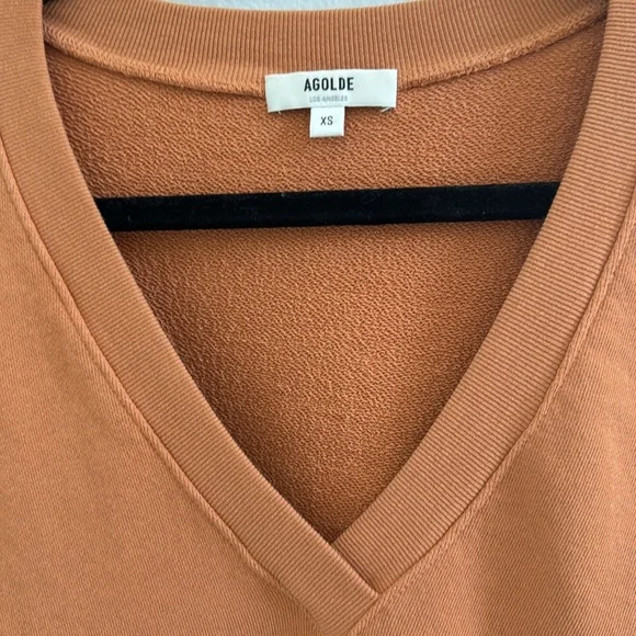 Agolde v-neck balloon sleeve sweatshirt XS - Picture 4 of 6